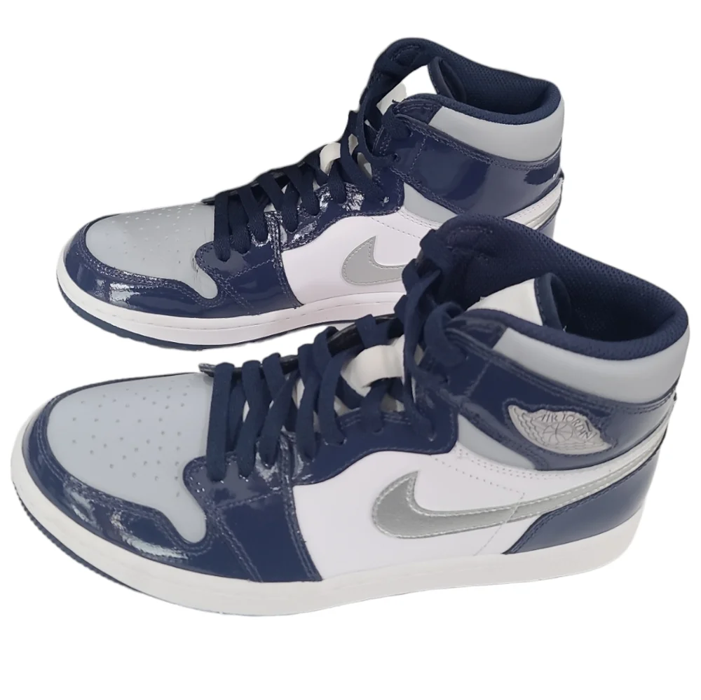 Jordan 1 Retro High Golf Patent Midnight Navy Sneakers DQ0660-100| M 8.5 / W 10 - Picture 6 of 17